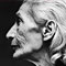 aged woman with beautiful silver hair, as if from a Dorothea Lange photograph
