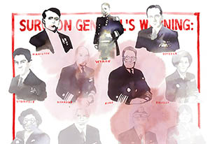 Drawing of past Surgeon Generals