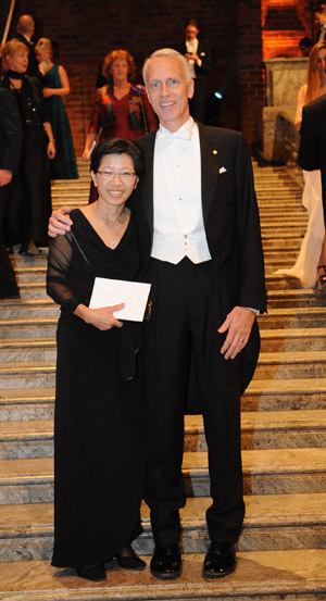 Tong Sun and Brian Kobilka at the Nobel Banquet